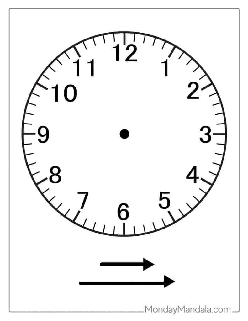 14 Printable Clock Faces (Free Pdfs To Download &amp;amp; Print) within Free Printable Clock Faces