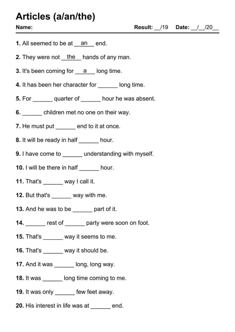 15,074 English Grammar Pdf Worksheets With Answers - Grammarism throughout Free Grammar Quizzes Printable