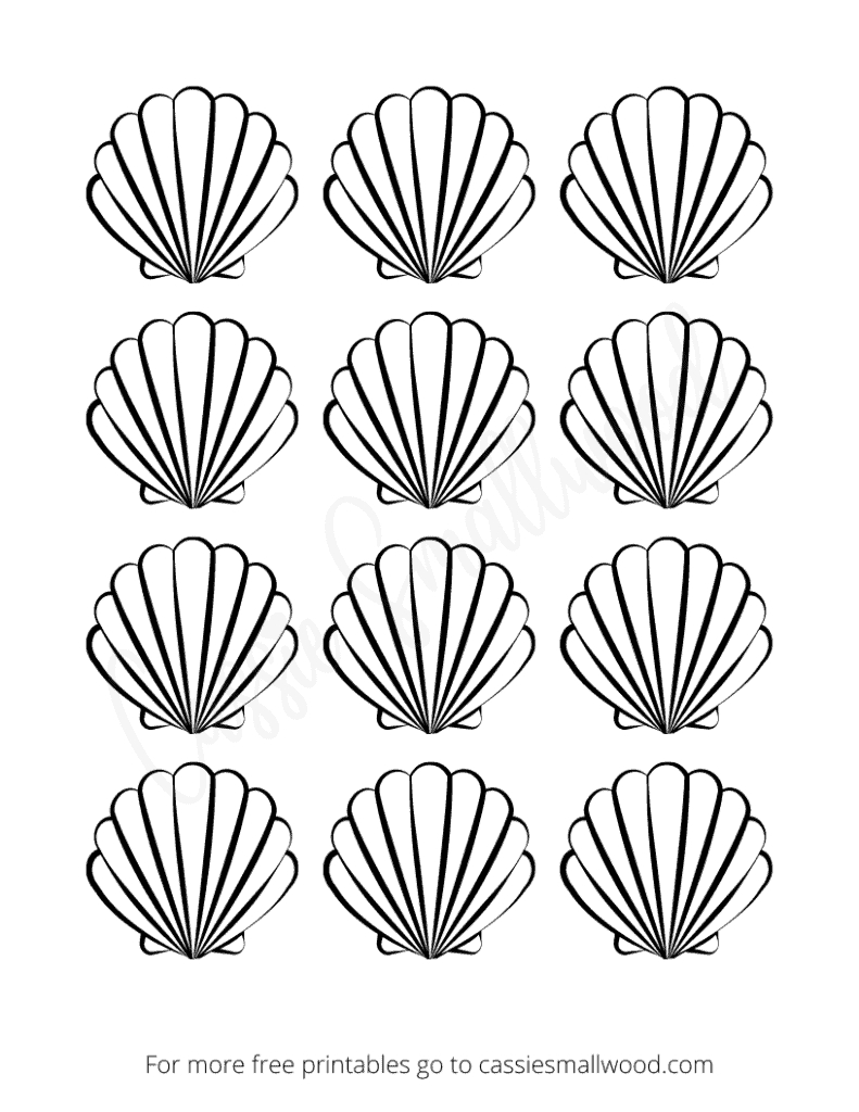 17 Cute Mermaid Templates - Cassie Smallwood in Free Printable Shell Templates