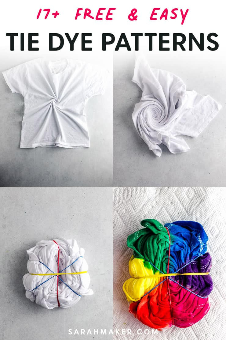 17+ Tie Dye Patterns And Folding Techniques - Sarah Maker throughout Free Tie Dye Printable Patterns