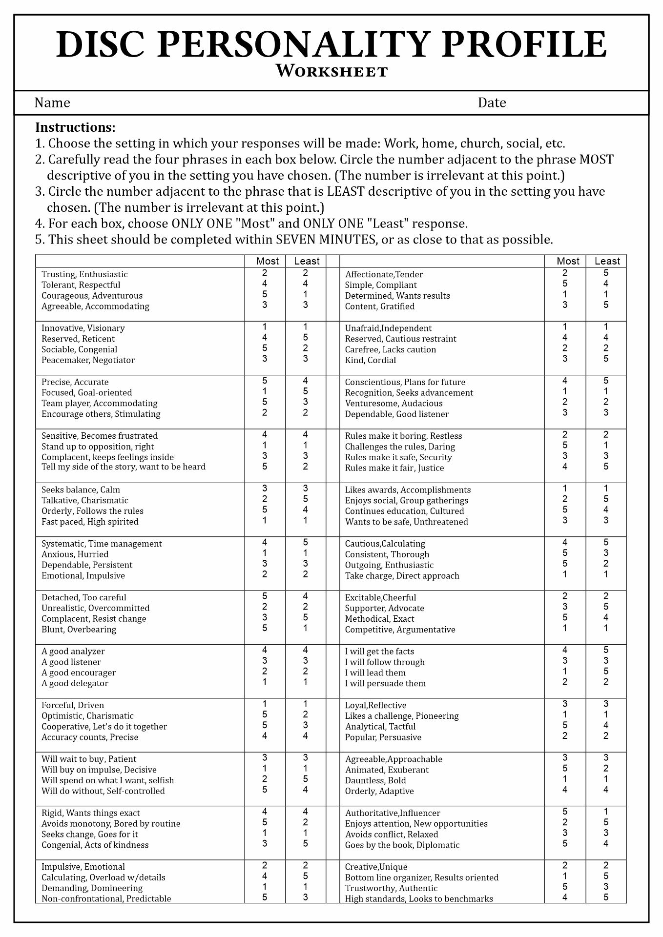 18 Personality Styles Assessment Worksheet - Worksheets Library regarding Free Printable Personality Tests For Employees