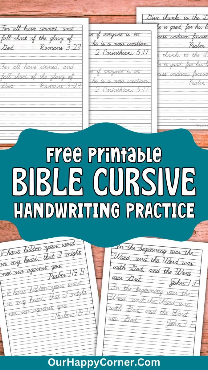 20 Bible Verse Cursive Writing Worksheets (Free Printables inside Free Printable Bible Verses For Handwriting and Copywork