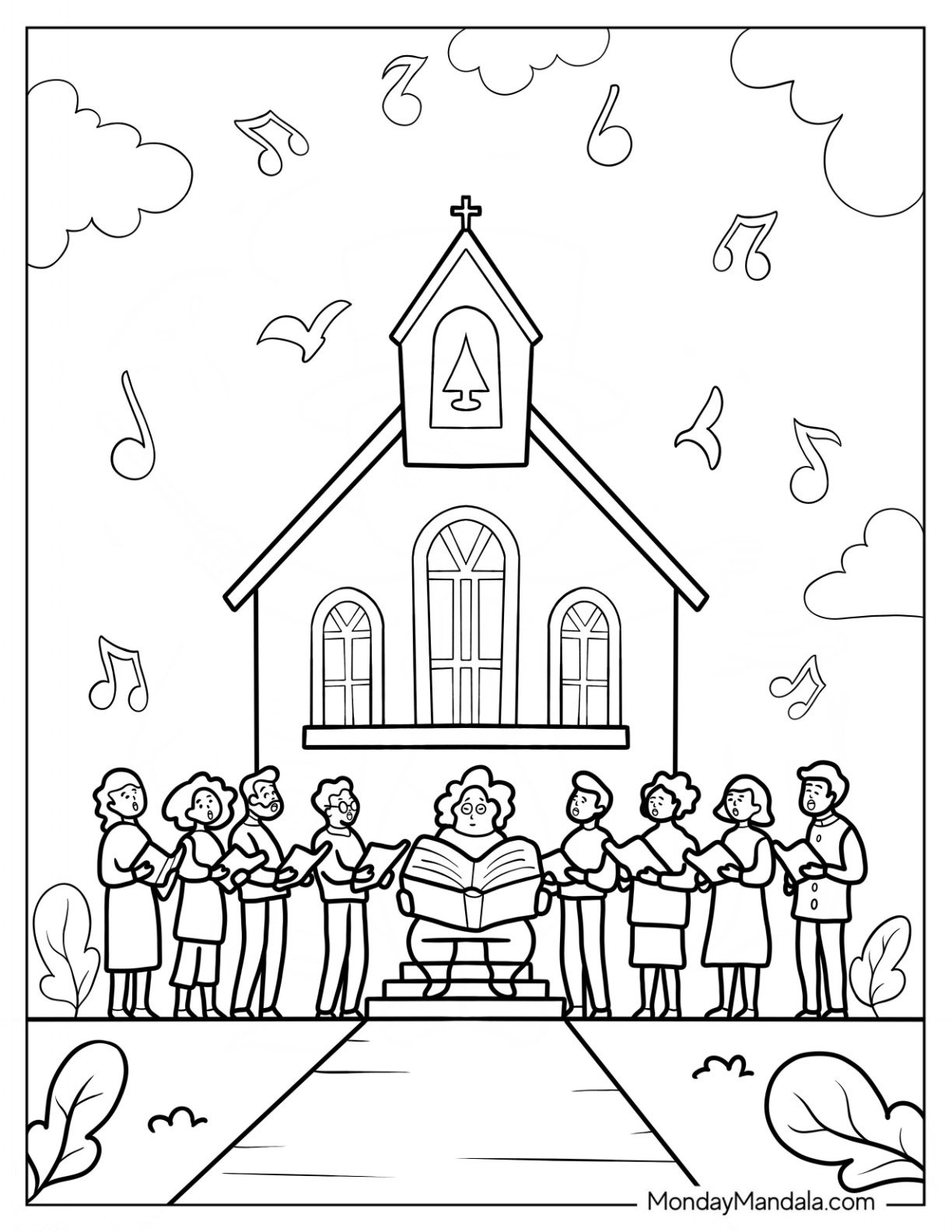 20 Church Coloring Pages (Free Pdf Printables) pertaining to Free Printable Church Coloring Pages