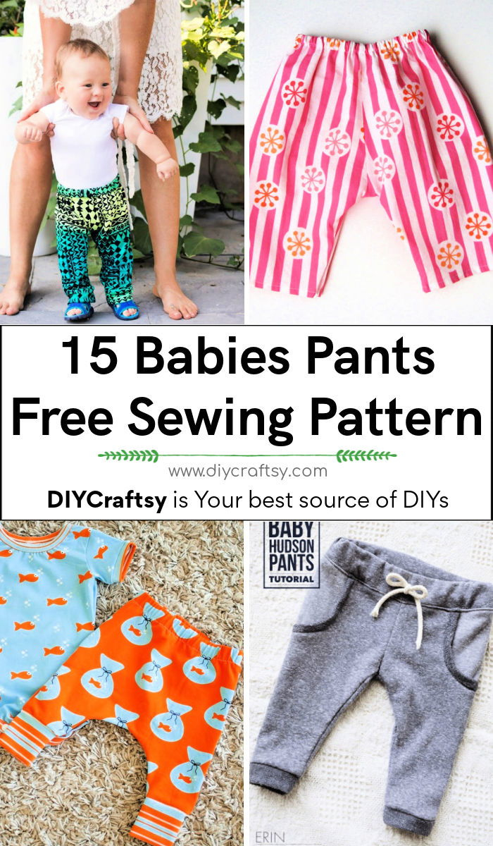 20 Free Babies Pants Pattern | Baby Pants Pattern To Sew for Free Printable Toddler Pants Pattern