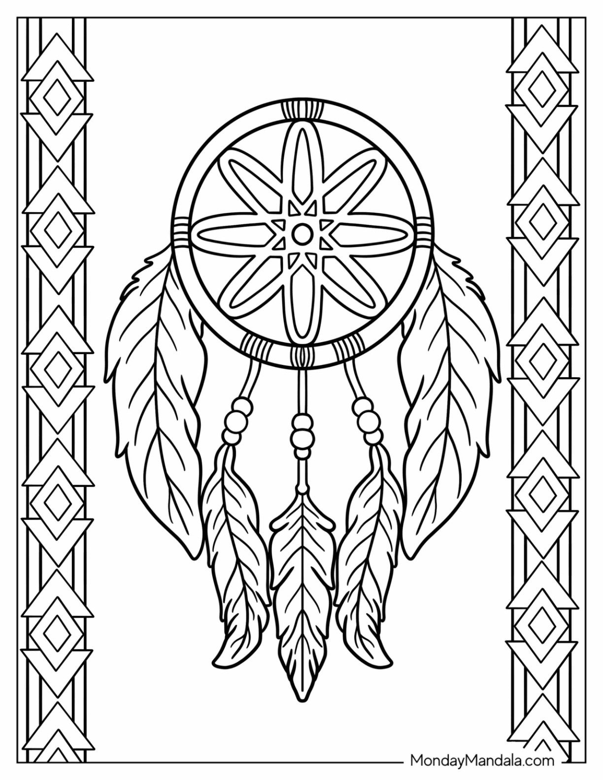 20 Native American Coloring Pages (Free Pdf Printables) intended for Free Native American Symbols Printables