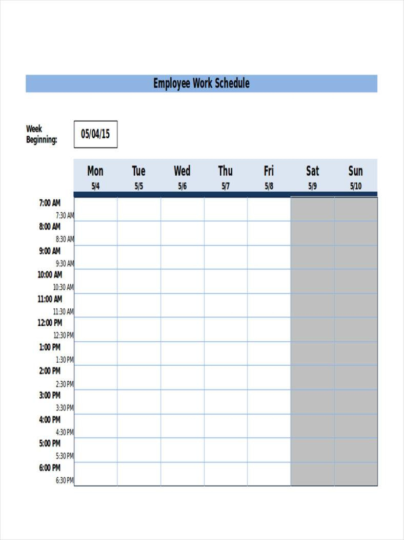 3+ 10 Hour Shift Schedule Templates - Pdf, Word throughout Free 10 Hour Shift Schedule Templates