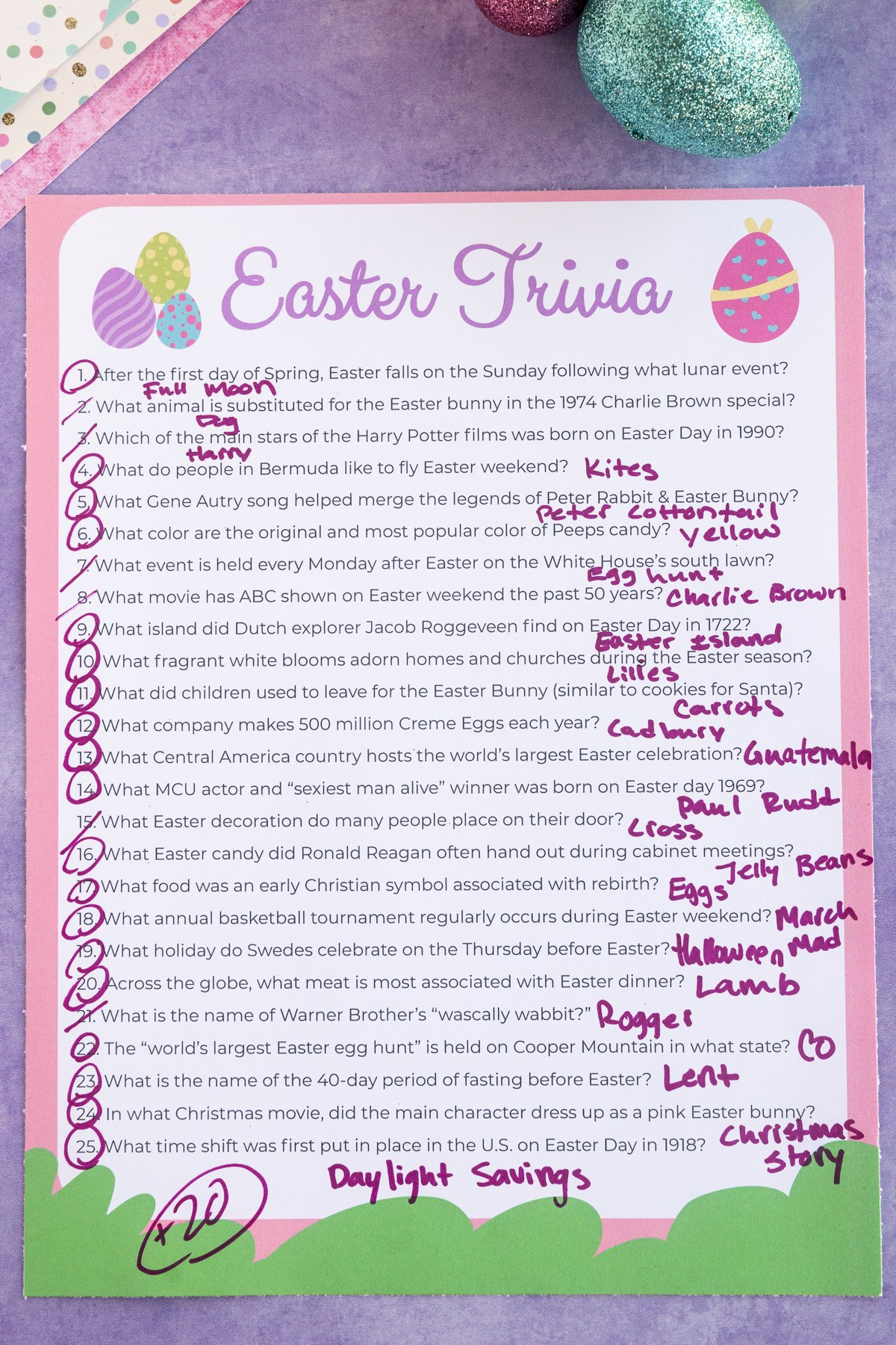 30 Easter Trivia Questions &amp;amp; Free Trivia Game - Play Party Plan in Free Easter Trivia Printable