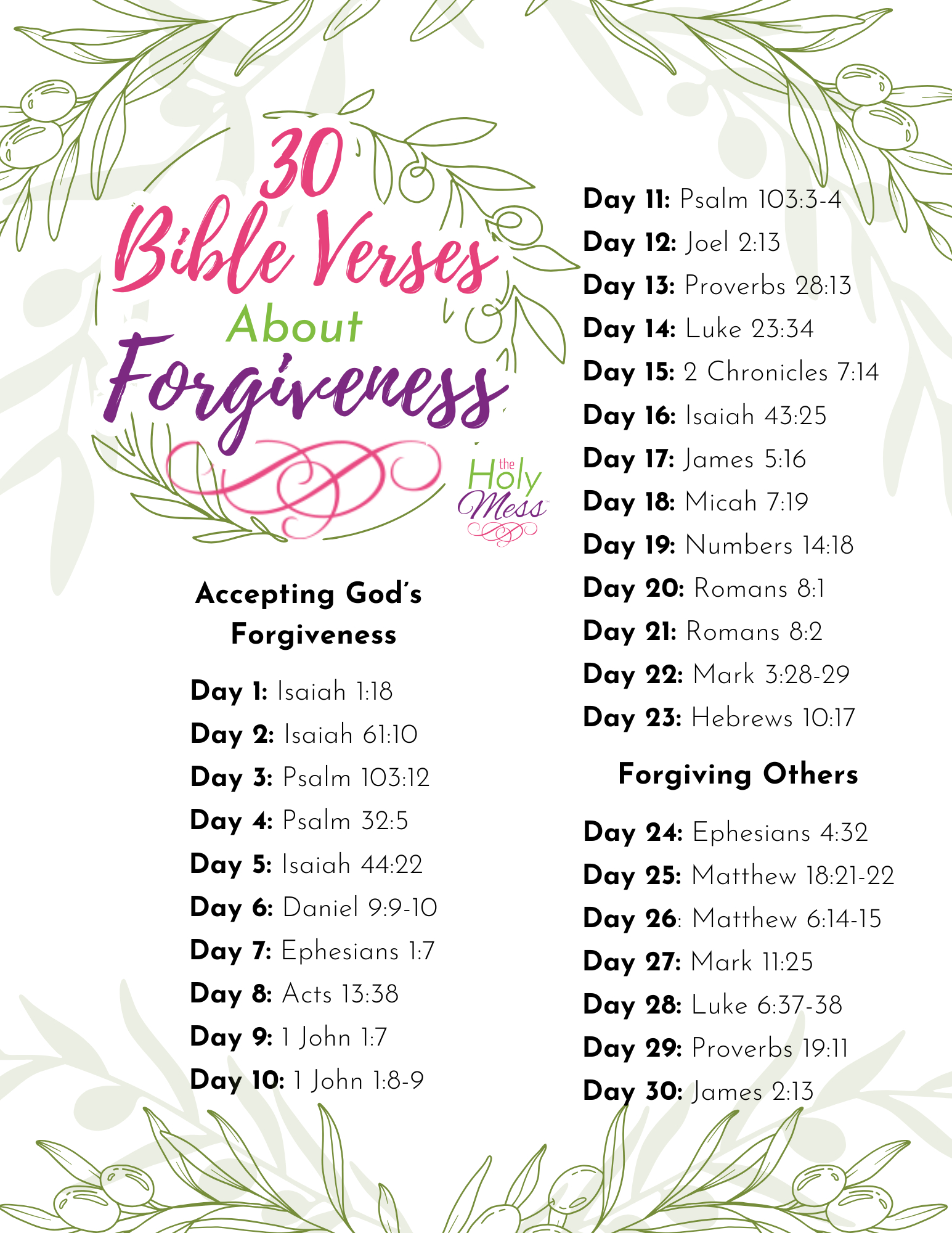 30 Healing Bible Verses On Forgiveness And Reconciliation pertaining to Free Printable Bible Study On Forgiveness