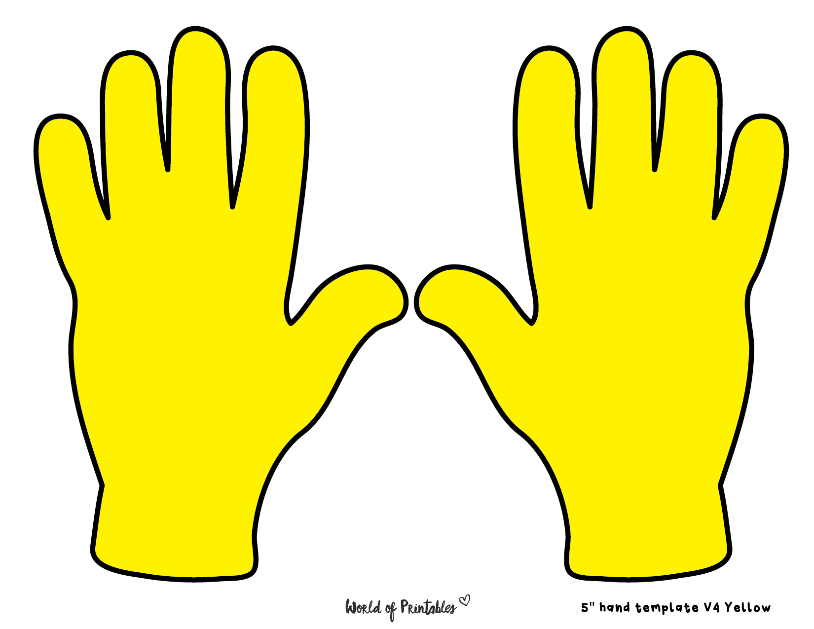 32 Hand Outline Printable Templates - World Of Printables throughout Free Printable Hand Template