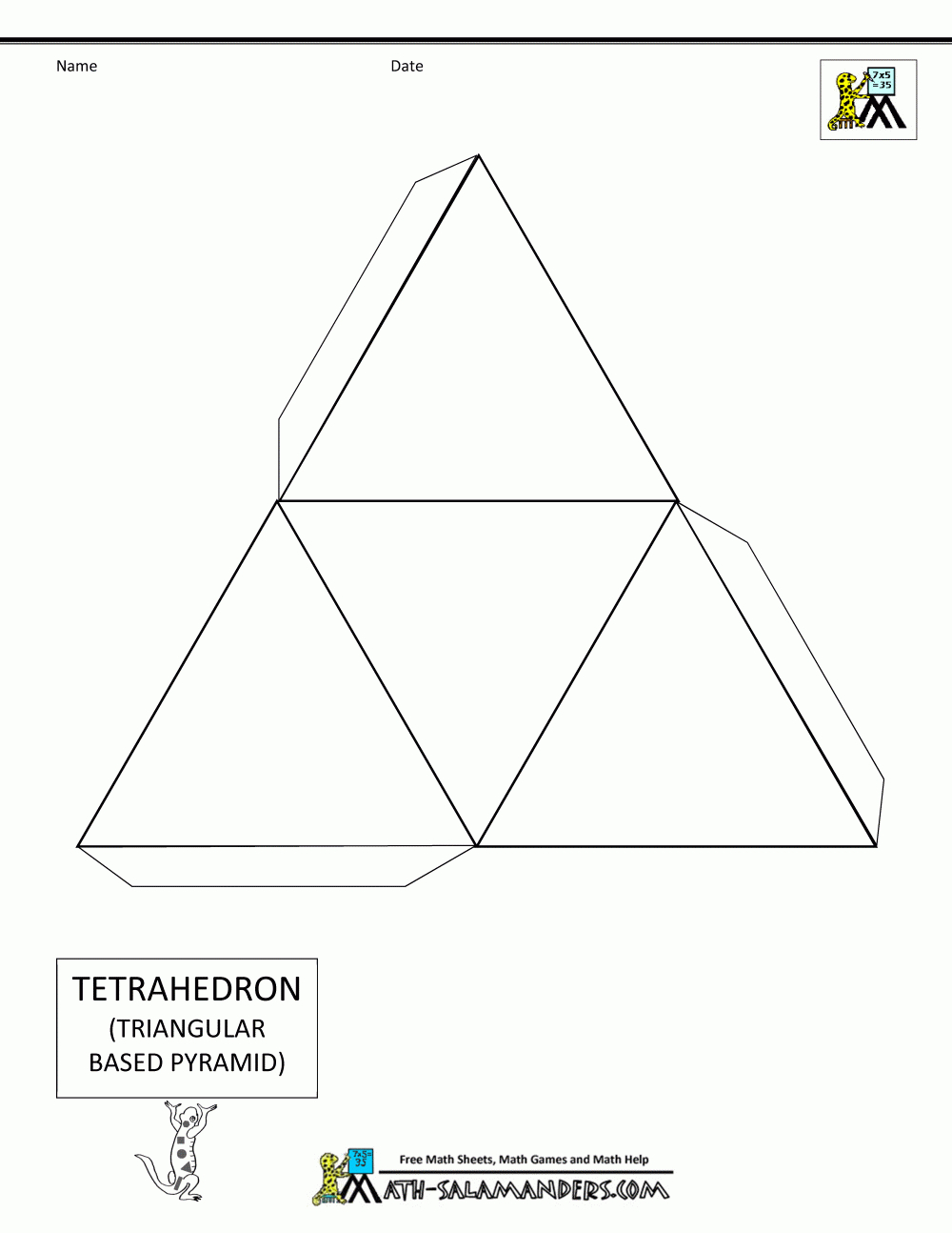 3D Geometric Shapes - Nets inside Free Printable Nets
