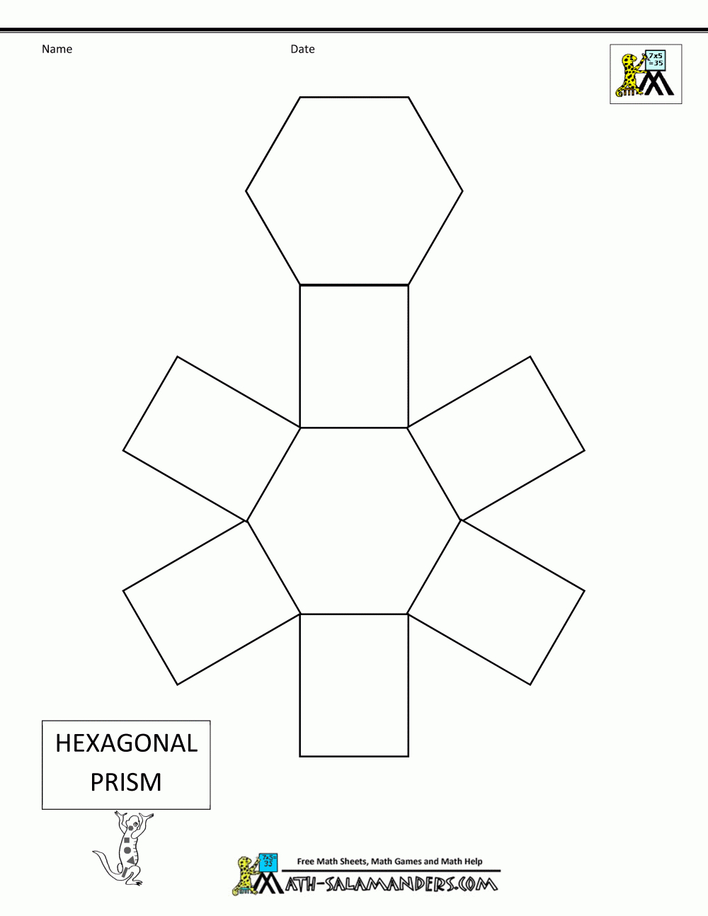 3D Geometric Shapes - Nets intended for Free Printable Nets