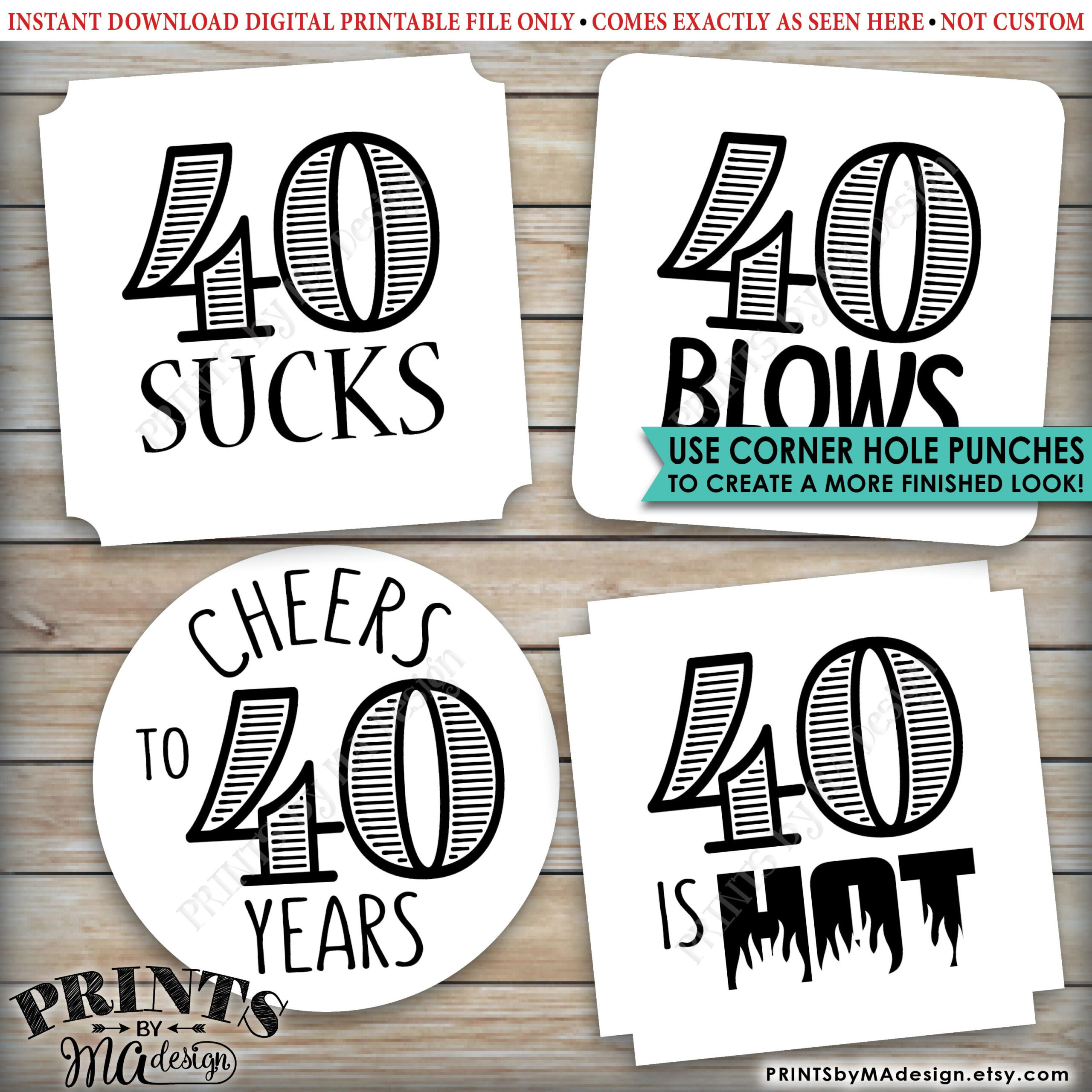 40Th Birthday Party Candy Signs, Candy Bar, 40 Sucks Blows Rocks throughout 40 Blows Free Printable