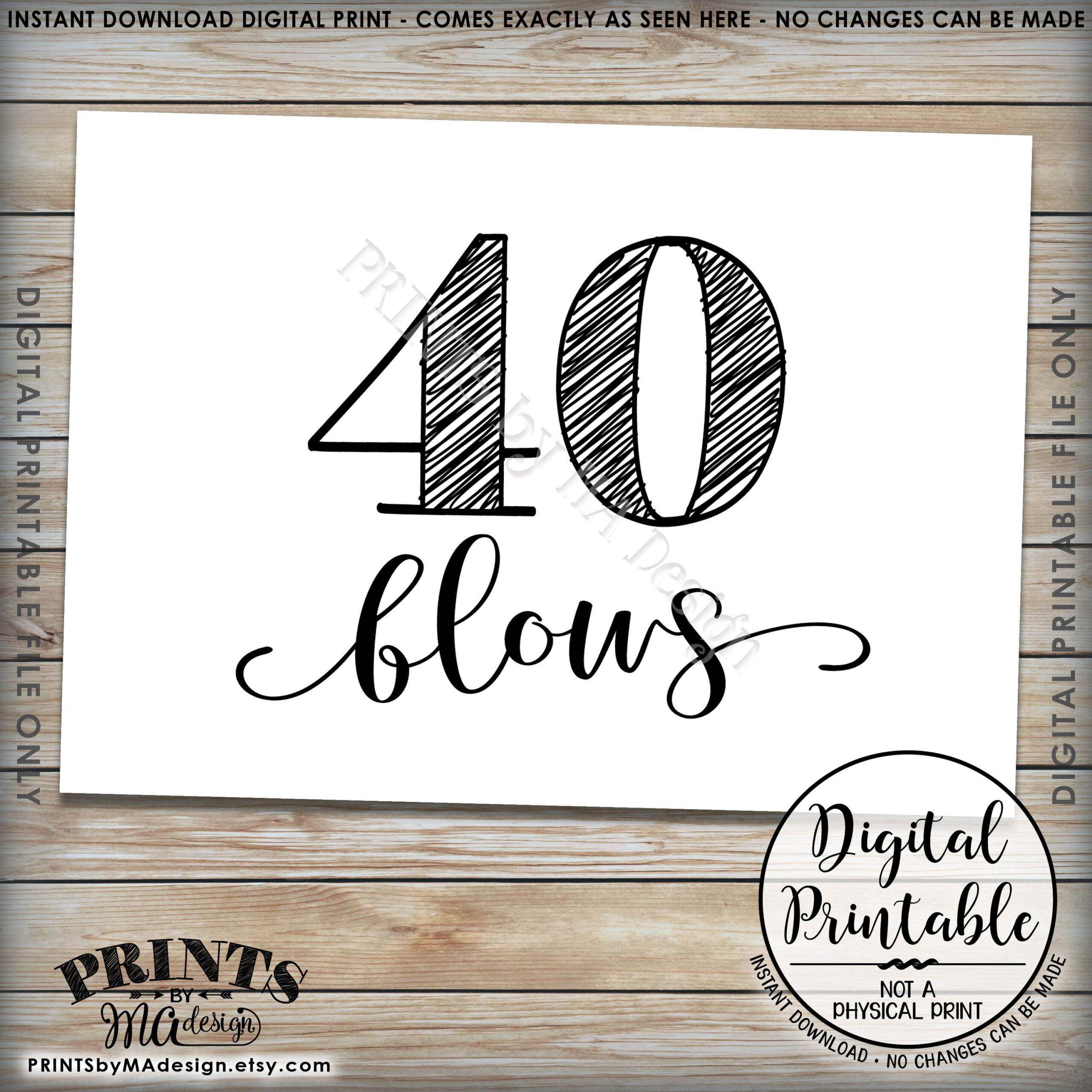 40Th Birthday Signs, 40 Sucks 40 Blows 40 Can Kiss It Candy Bar with 40 Blows Free Printable