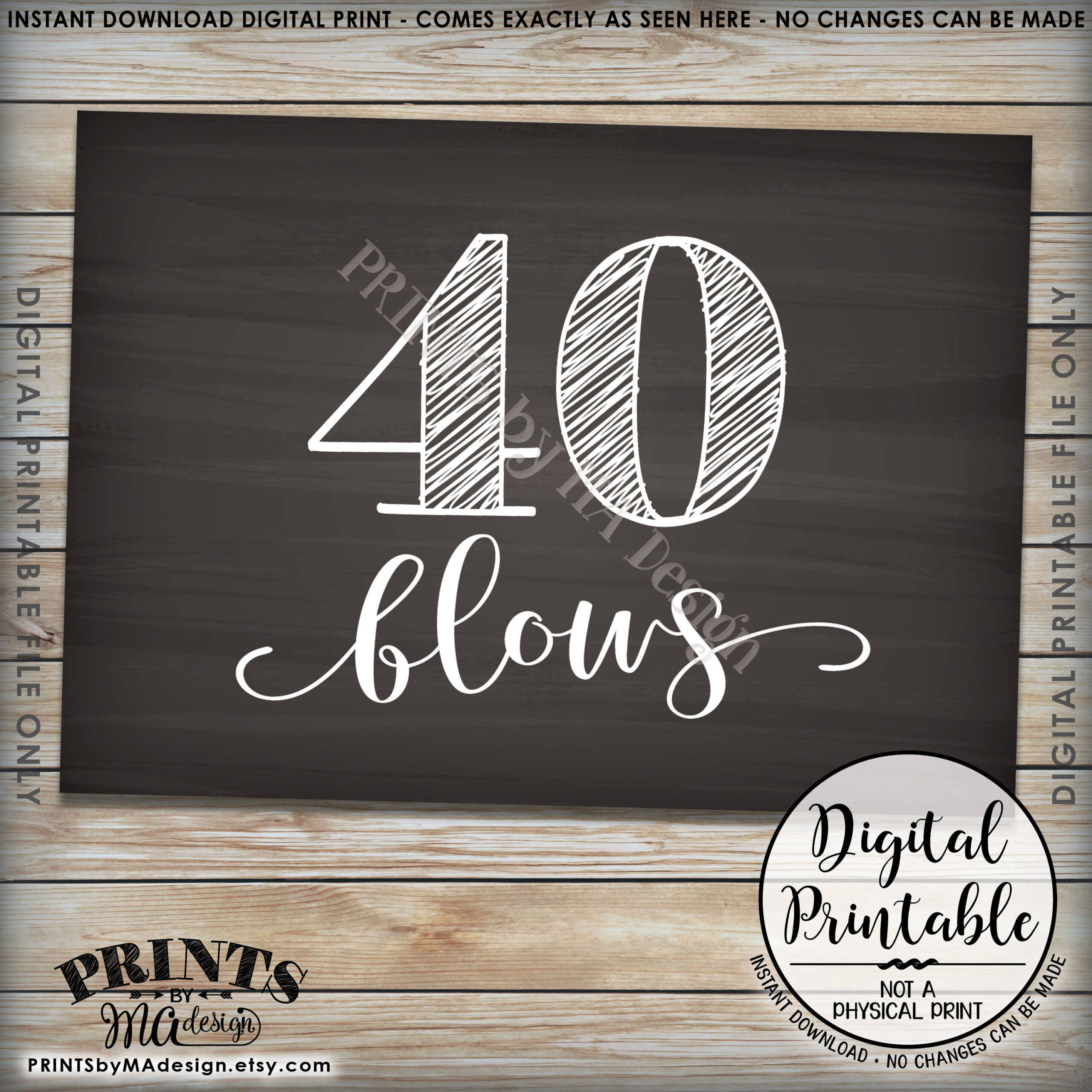40Th Birthday Signs, 40 Sucks 40 Blows 40 Can Kiss It, Fortieth with regard to 40 Blows Free Printable