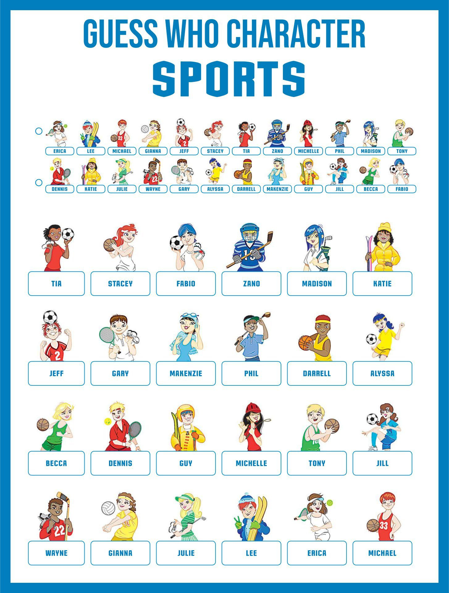 46 Guess Who? Ideas | Guess, Kids English, Learning English For Kids regarding Guess Who Free Printables