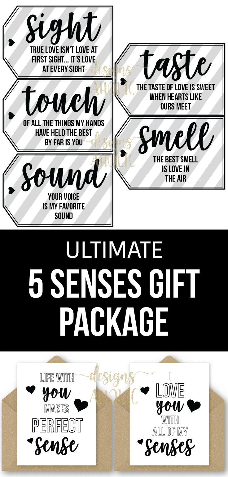 5 Senses Gift Tags &amp;amp; Cards - 5 Senses Gift Package Printables - 5 regarding 5 Senses Gift Tags Free Printable