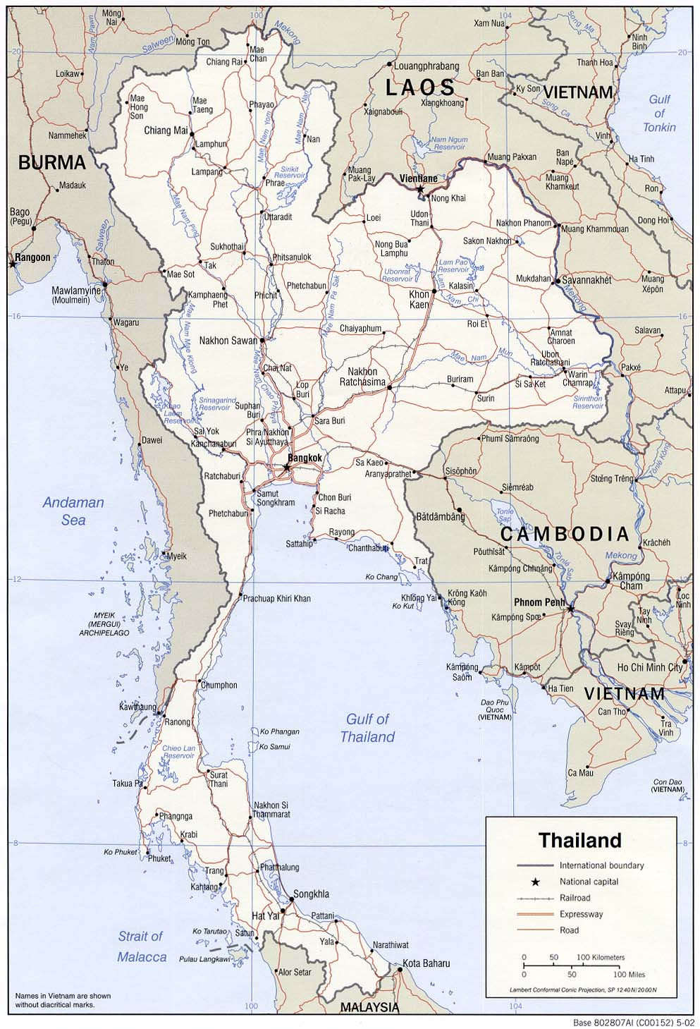 6 Free Maps Of Thailand - Ase/Anup for Free Printable Map Of Thailand