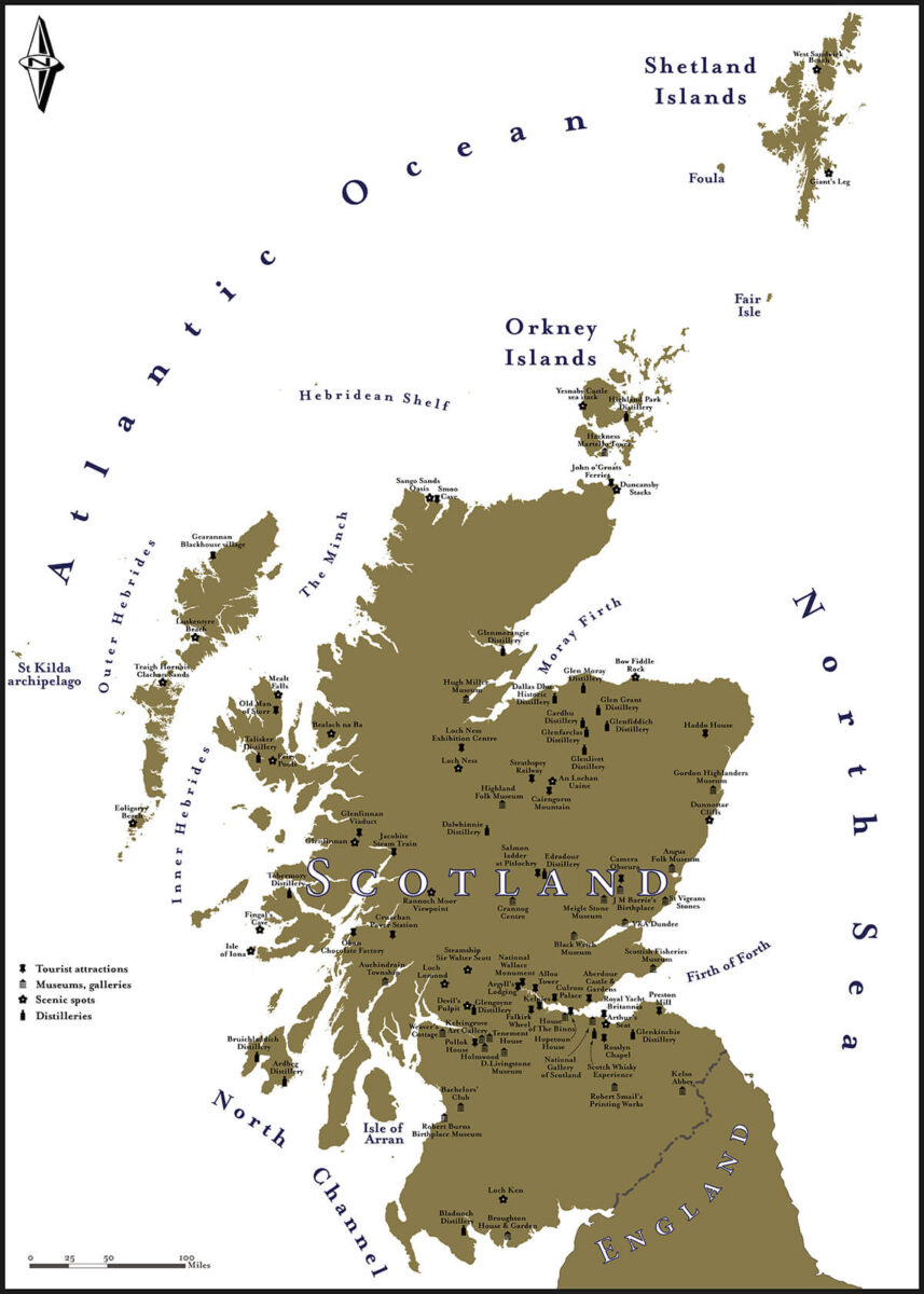 6 Maps Of Scotland (Free To Use) - Highland Titles for Printable Map of Scotland Free