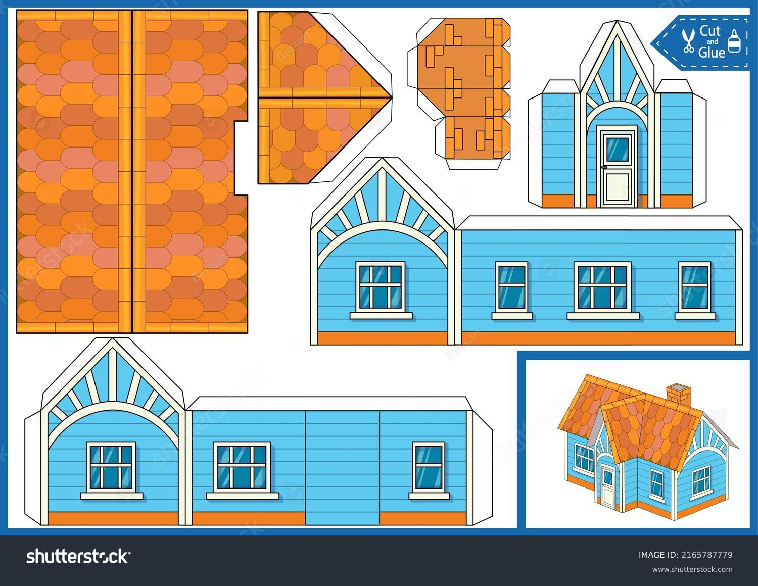 66+ Thousand Paper House Template Royalty-Free Images, Stock inside Free Paper Building Templates