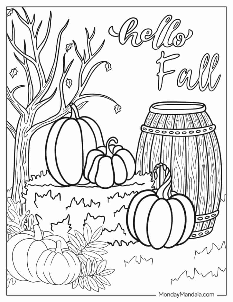 68 Autumn &amp;amp; Fall Coloring Pages (Free Pdf Printables) with Free Printable Autumn Images
