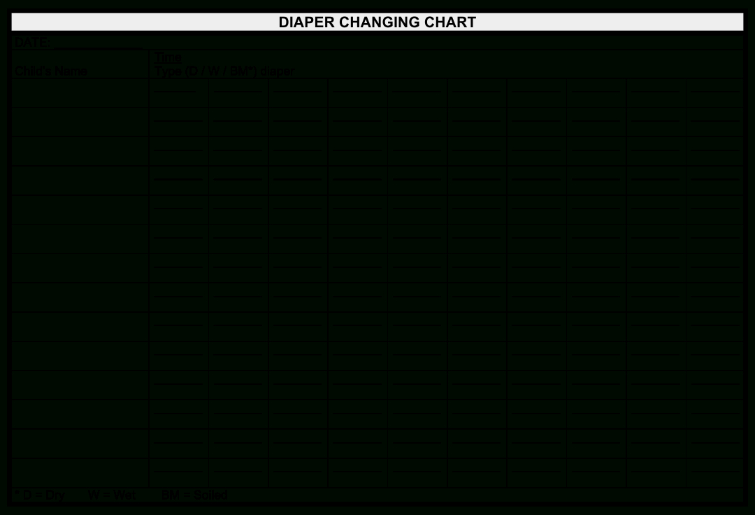 7 Best Diaper Change Chart Ideas | Diaper Change Chart, Diaper with Free Printable Diaper Changing Log