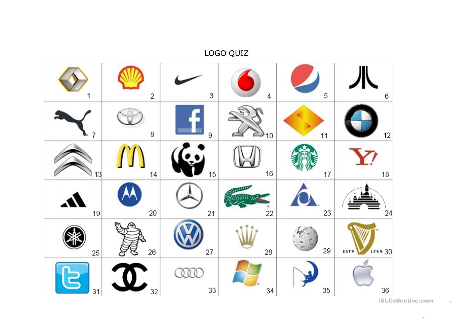 7 Trivia Brands Ideas | Logo Quiz, Guess The Logo, Logo Quiz Answers pertaining to Free Printable Logo Games