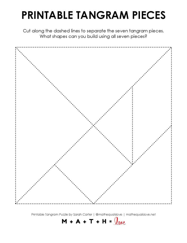 97 Free Tangram Puzzles (Printable Pdf Challenges) in Free Printable Tangram Puzzle Patterns