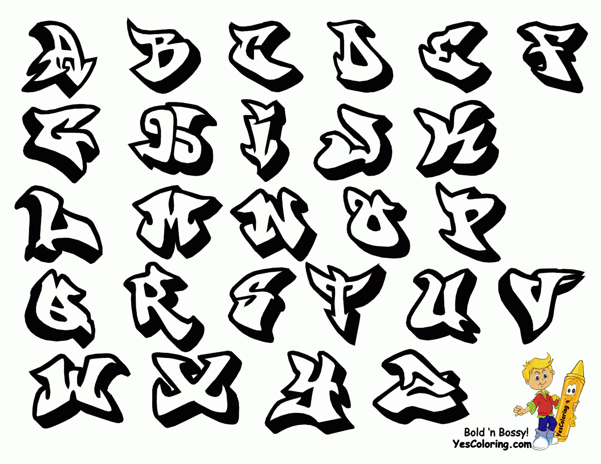 Abjad Graffiti Alphabet: A Guide To The Artistic Style with Free Printable Graffiti Alphabet Letters