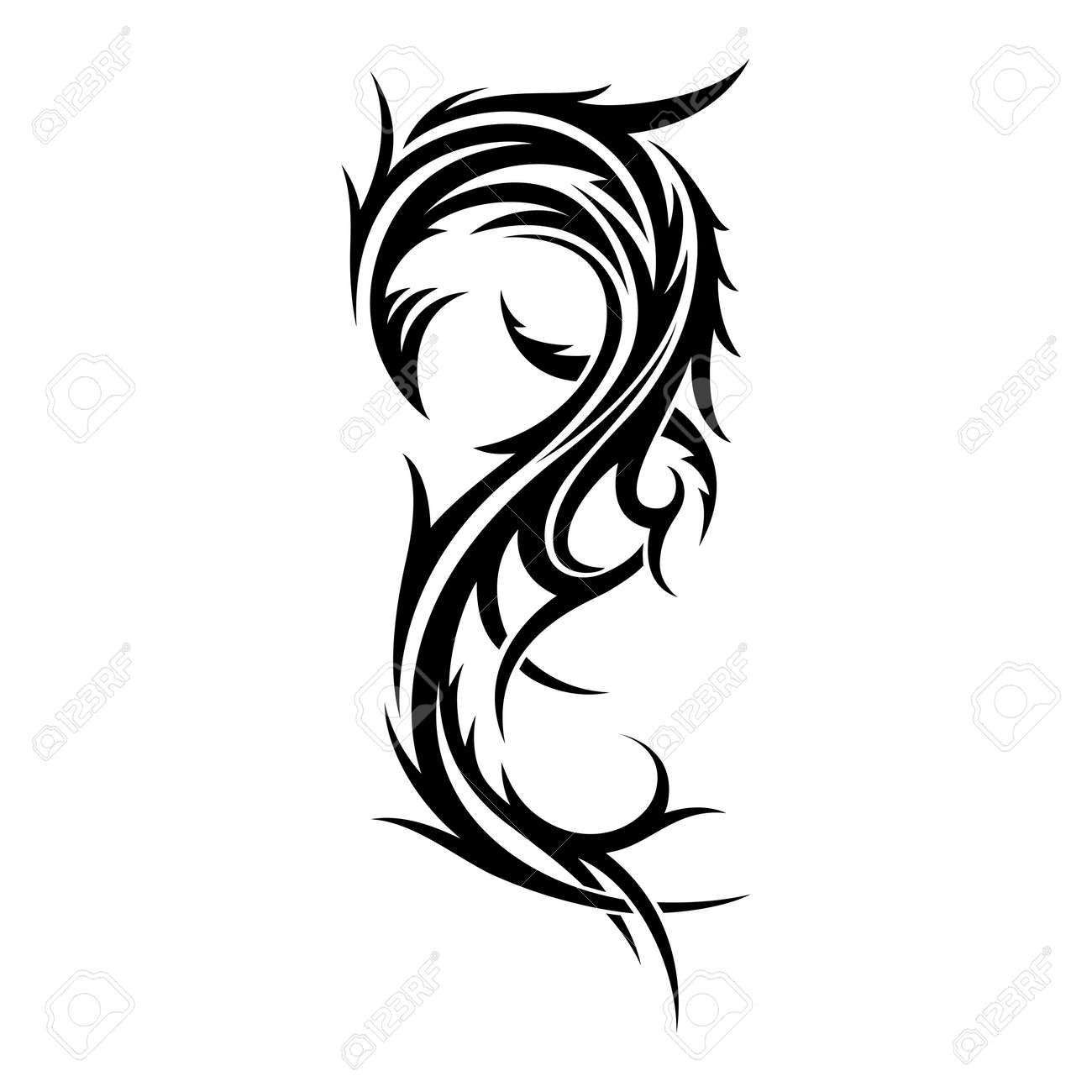 Abstract Tribal Tattoo Design Template. Royalty Free Svg, Cliparts regarding Free Printable Tribal Patterns