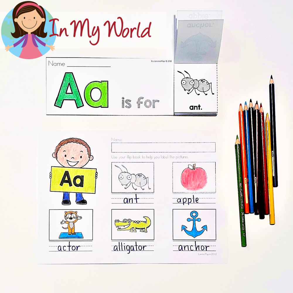 Alphabet Flip Books - In My World with Free Alphabet Flip Book Printable