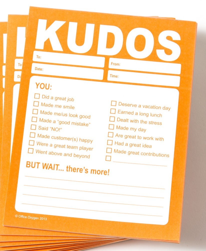 Appreciation Cards, Kudo Wall And Kudo Box • Plays-In-Business for Free Kudos Template