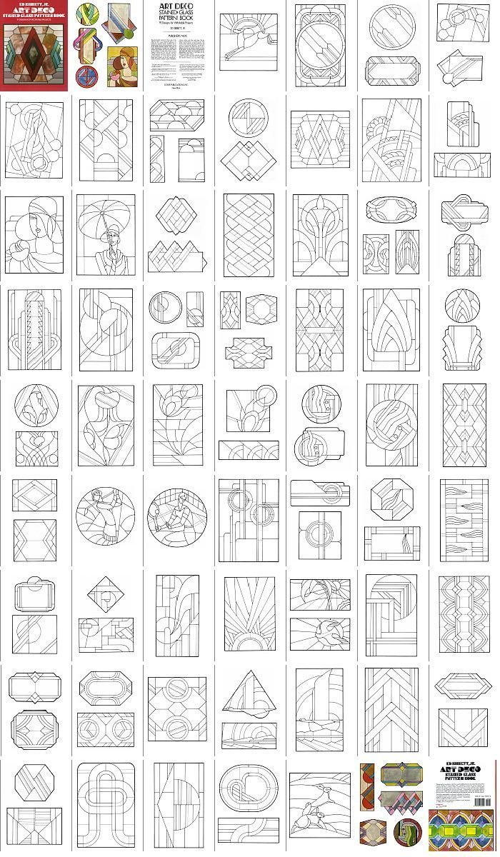 Art Deco Stained Glass Patterns | Art Deco Stained Glass Patterns with Free Printable Faux Stained Glass Patterns