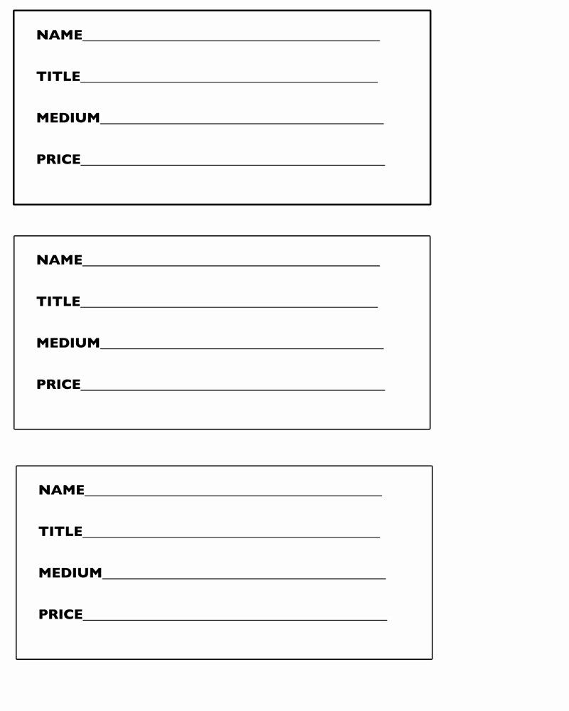 Art Gallery Labels Template | Stcharleschill Template - Worksheets throughout Free Exhibit Label Template