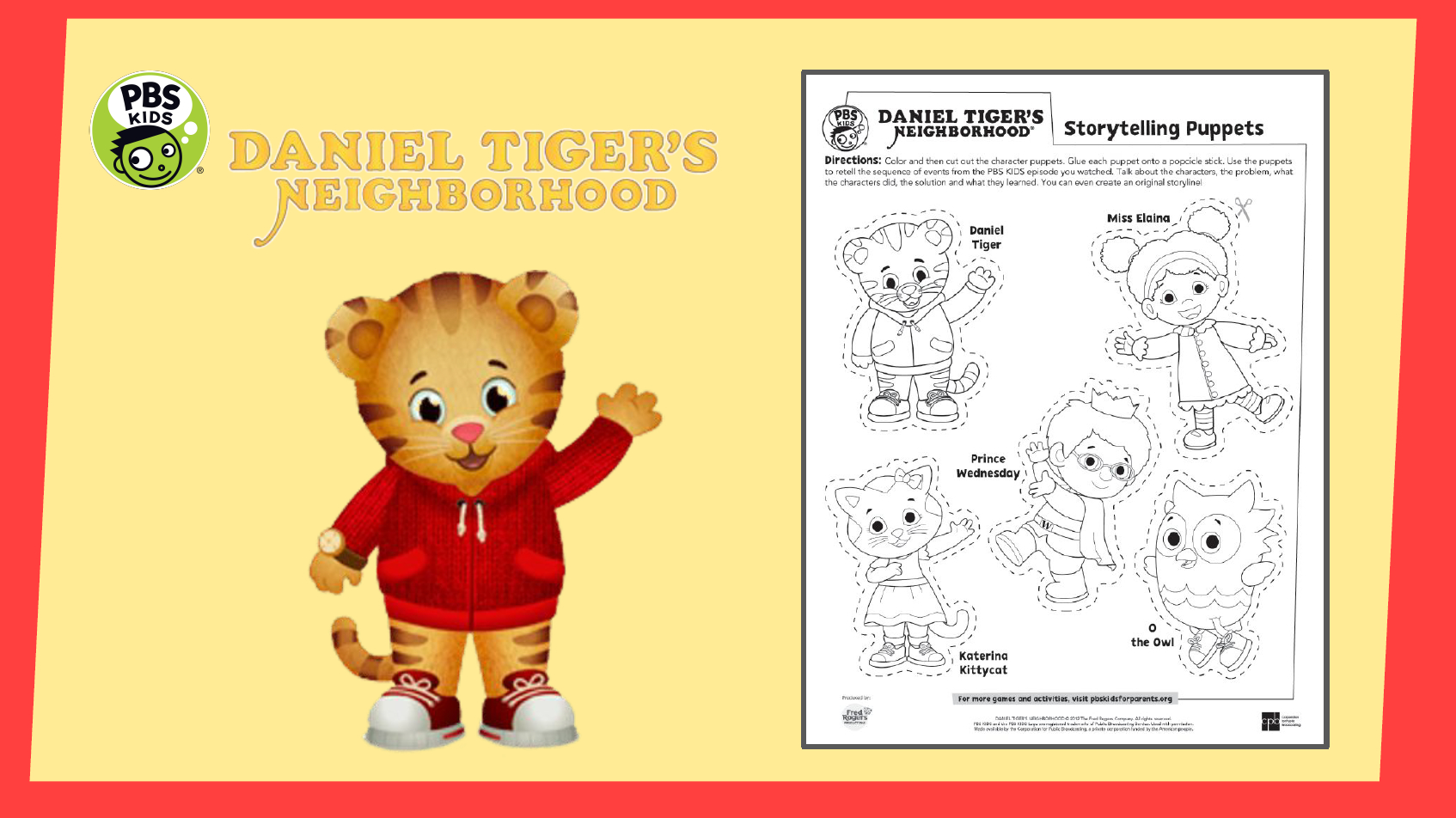 Arts And Craft | Daniel Tiger&amp;#039;S Neighborhood | Pbs Learningmedia with regard to Daniel Tiger Free Printables