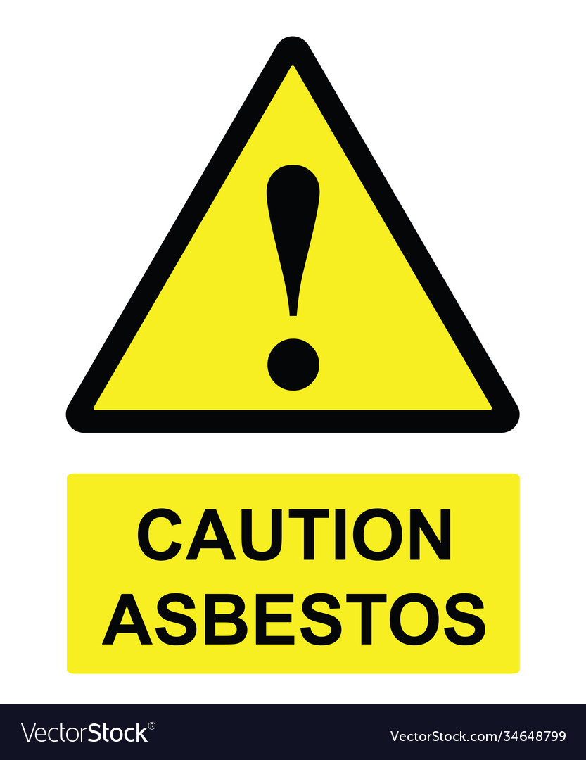 Asbestos Warning Sign Royalty Free Vector Image within Free Printable Asbestos Warning Signs