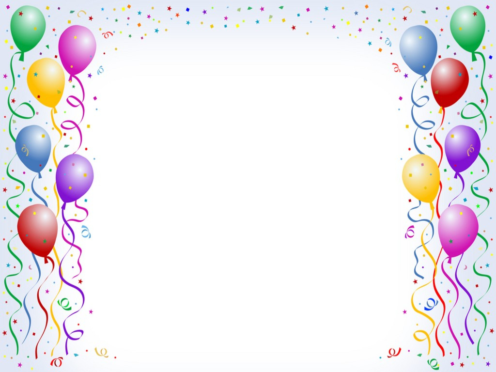 Balloon Border Ppt Backgrounds 1024X768 Resolutions, Balloon regarding Free Birthday Border Templates For Microsoft Word