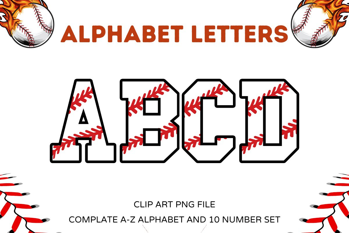 Baseball Alphabet Varsity Sport Letters Clipart (2989095) for Free Printable Baseball Alphabet Letters