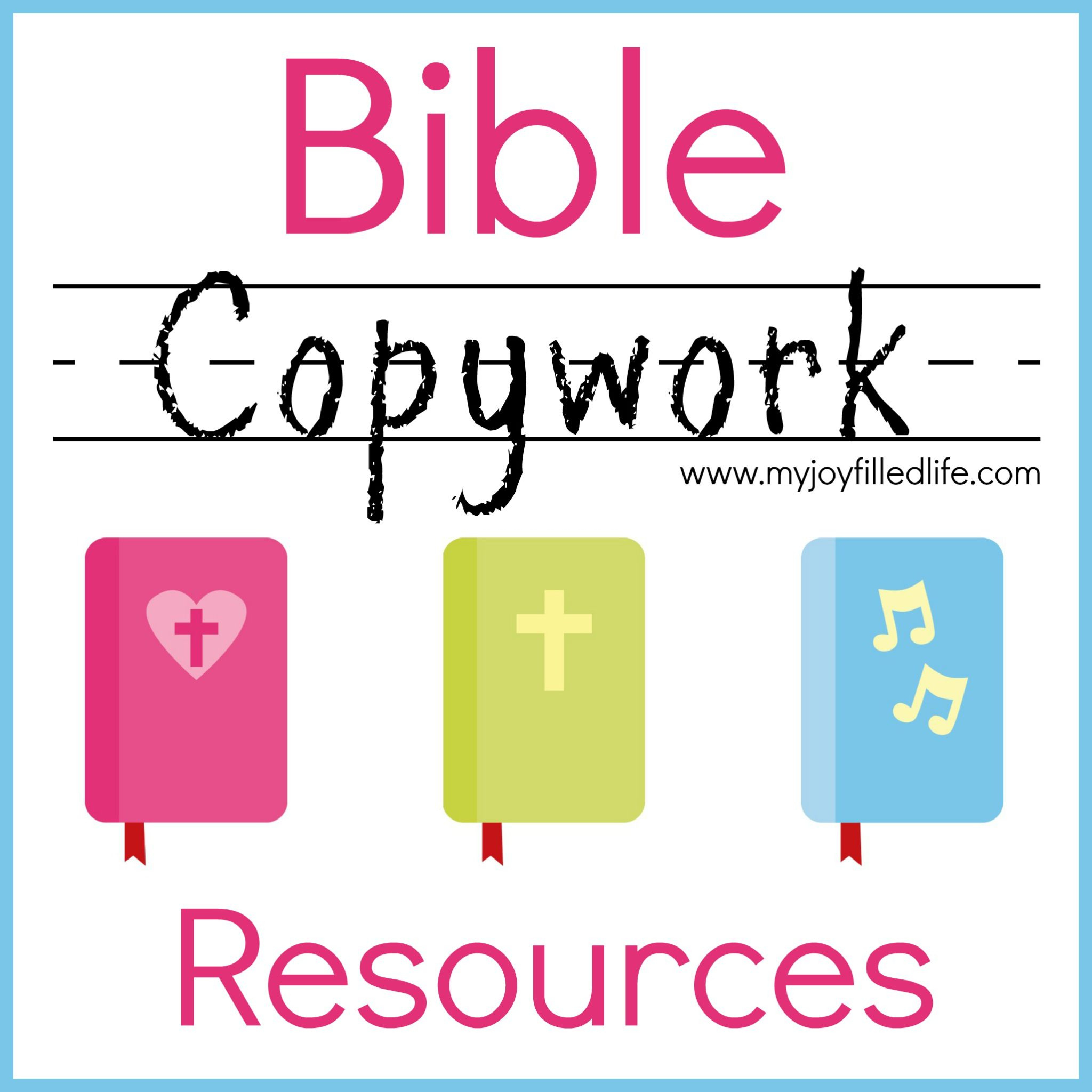 Bible Copywork Resources - My Joy-Filled Life within Free Printable Bible Verses For Handwriting and Copywork