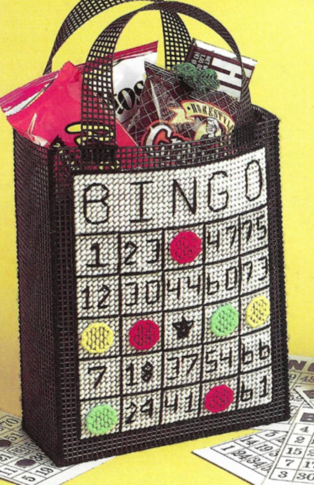 Bingo Tote Bag Plastic Canvas Pdf - Etsy in Free Printable Plastic Canvas Bingo Patterns