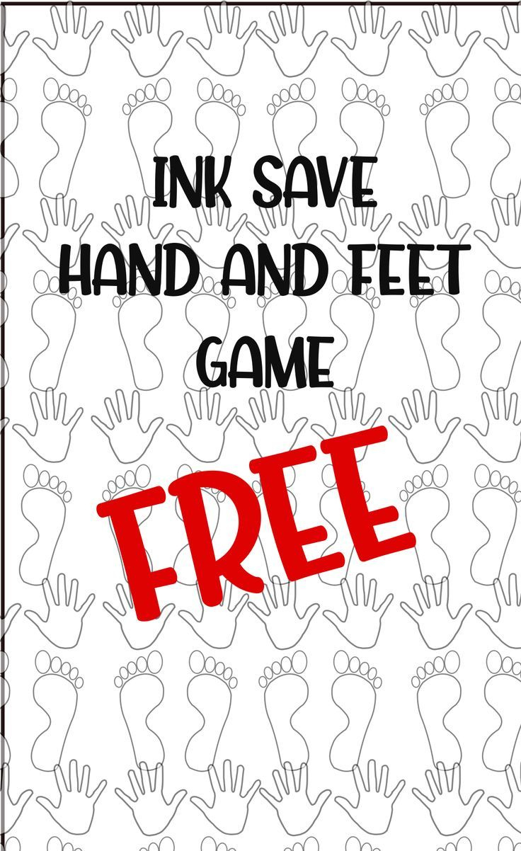 Blogulo-Hands And Feet Game Printable Free - Ink Save Template throughout Free Printable Feet Pattern
