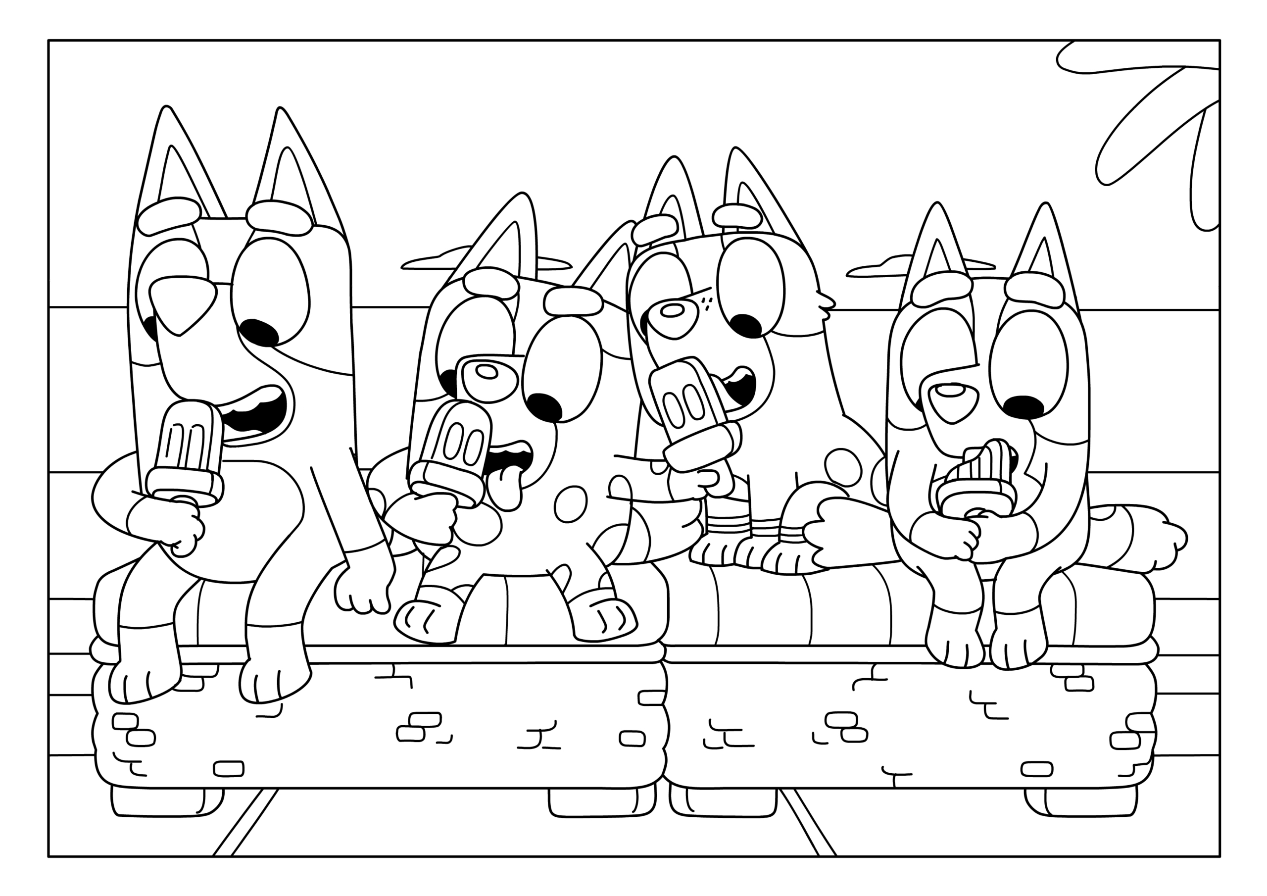 Bluey Friends Colouring Sheets - Bluey Official Website pertaining to Bluey Free Printables