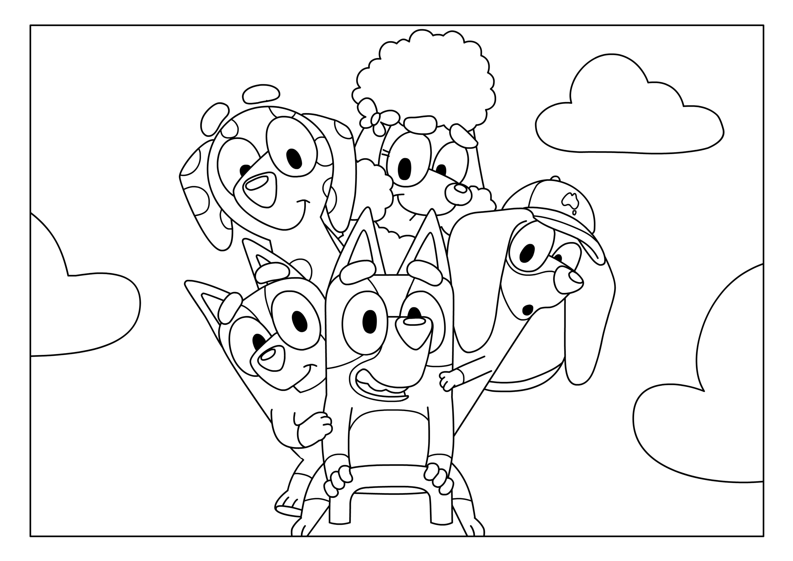 Bluey Friends Colouring Sheets - Bluey Official Website pertaining to Bluey Free Printables