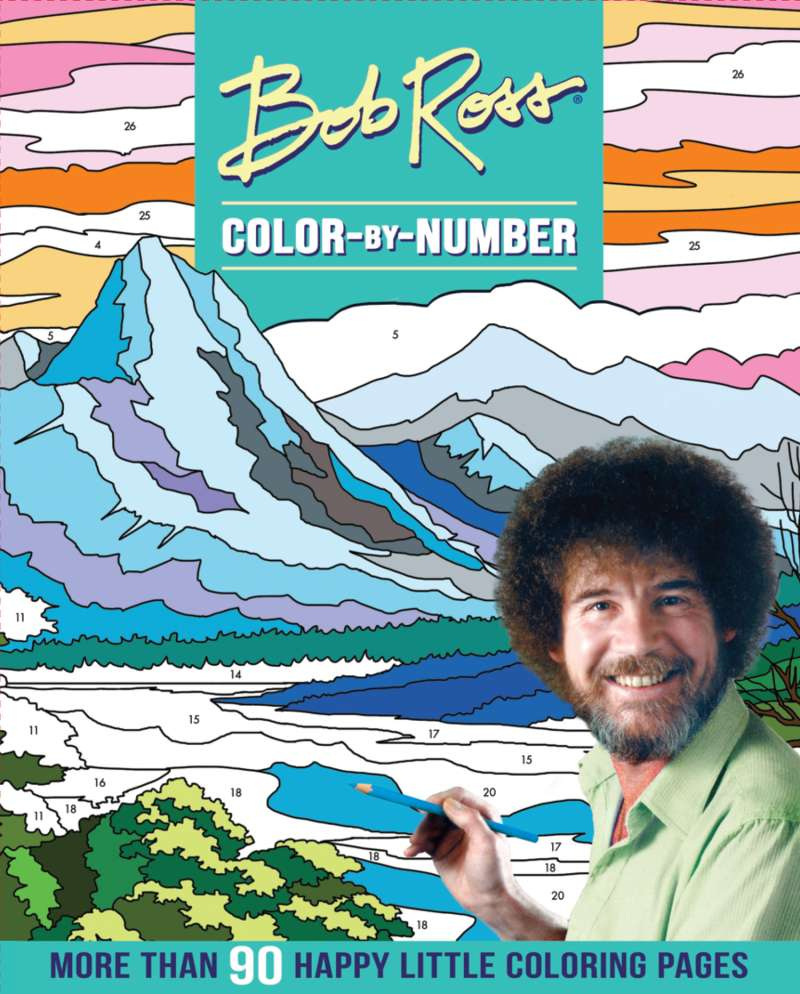 Bob Ross Color-By-Number Downloadable - Thunder Bay Press inside Free Bob Ross Printables