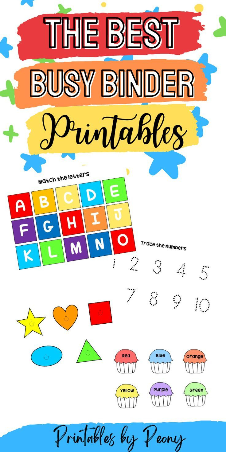 Busy Binder Printables For Toddlers for Free Busy Binder Printables