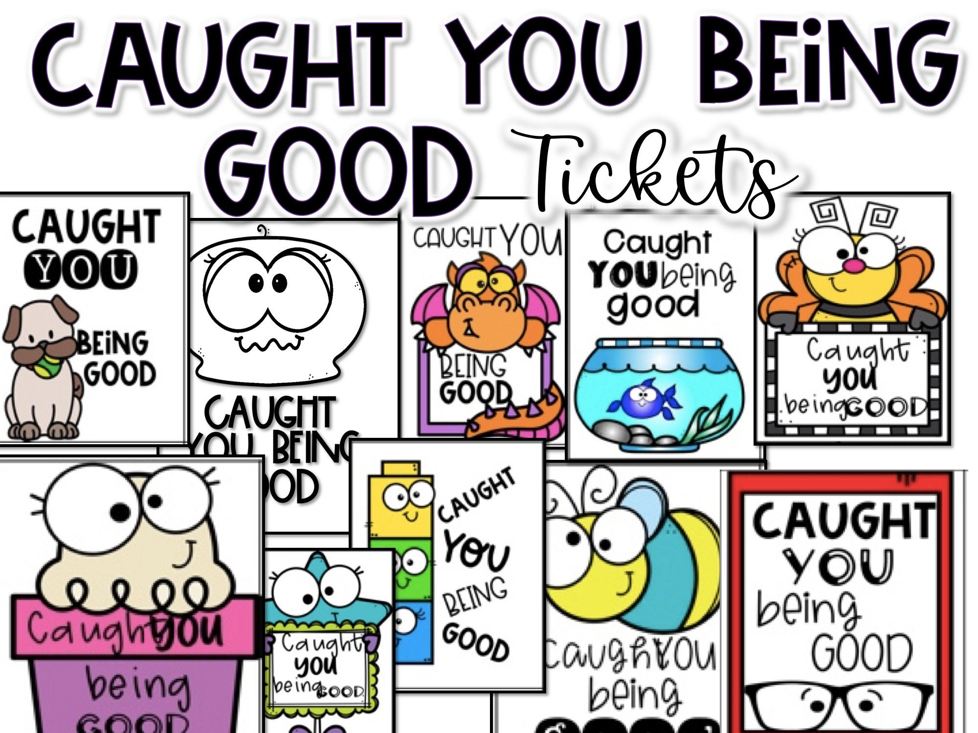 Caught You Being Good Reward Tickets Classroom Management - Etsy inside Free Caught Being Good Printables