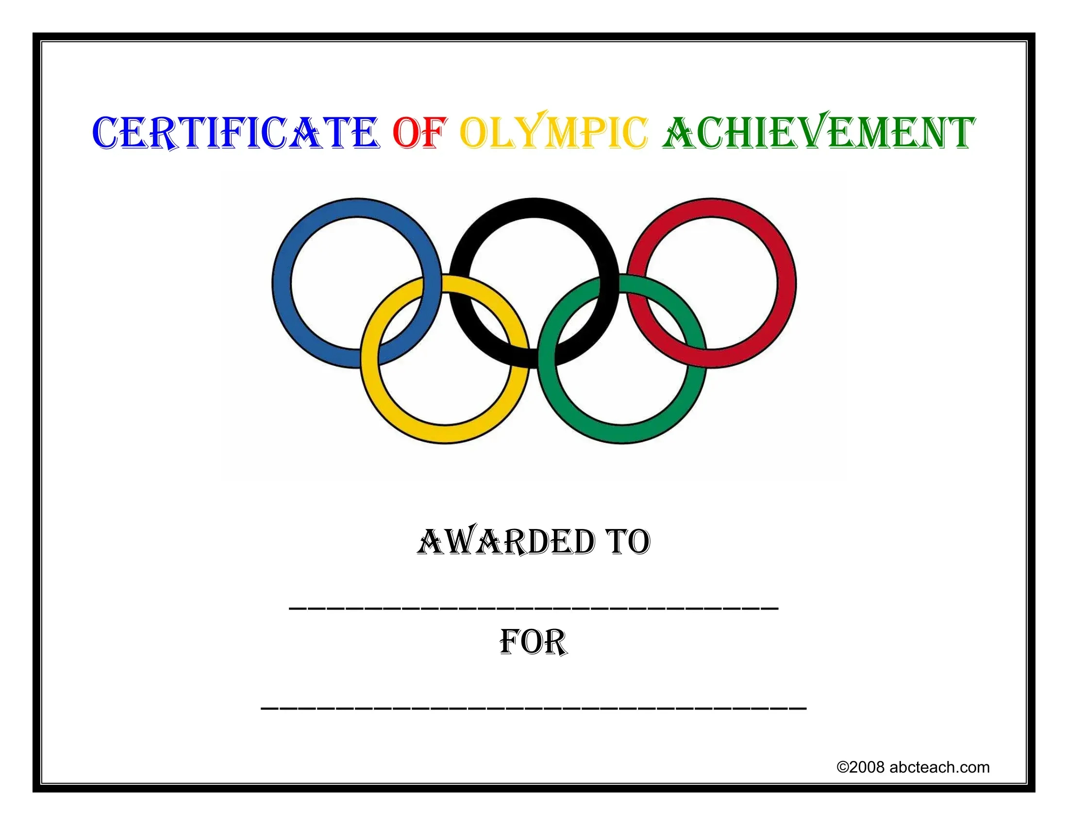 Certificate Olympic Form ≡ Fill Out Printable Pdf Forms Online with regard to Free Printable Olympic Certificates