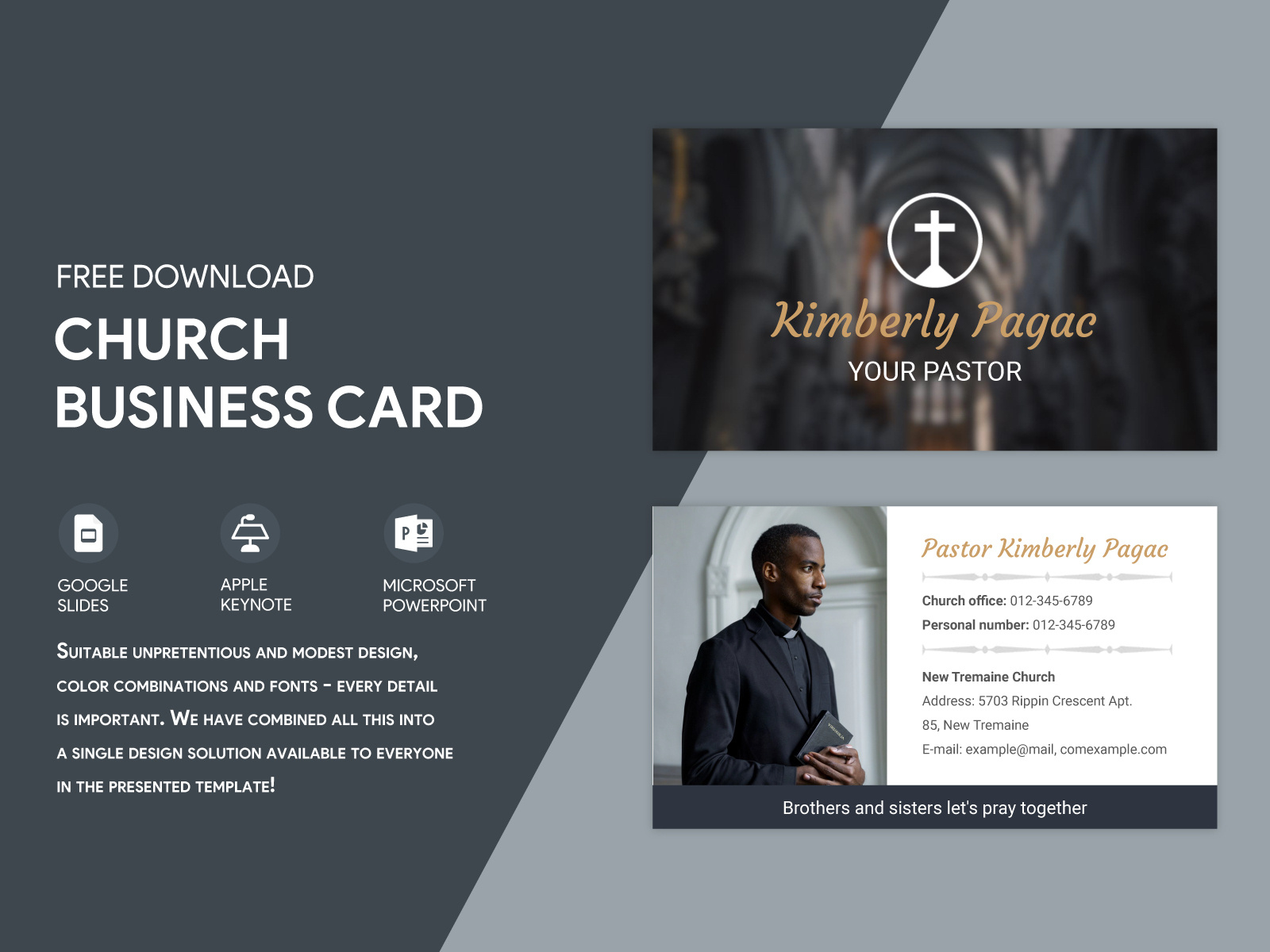 Church Business Card Free Google Docs Templategdoc On Dribbble within Free Printable Religious Business Card Templates