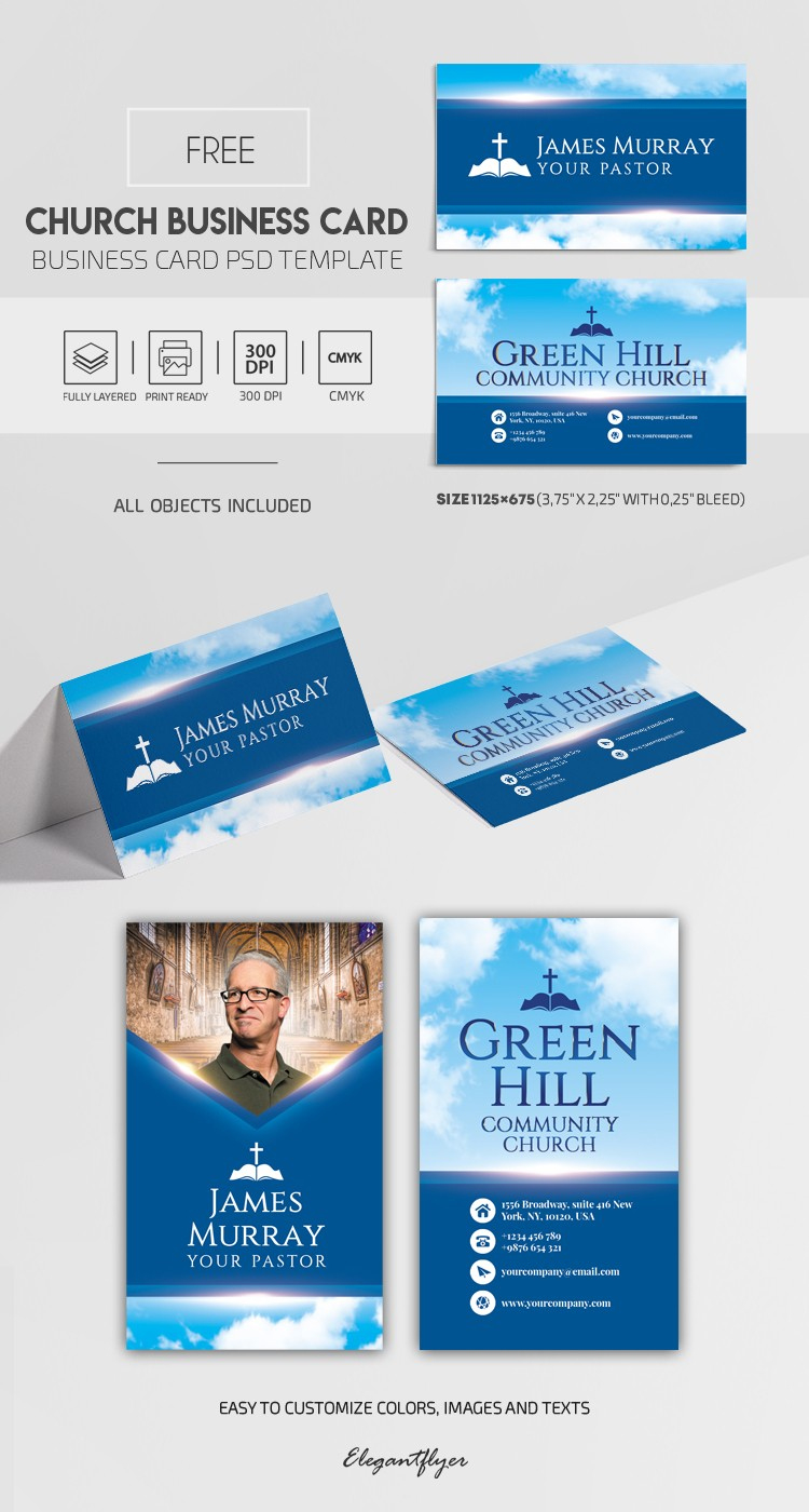 Church Business Card - Free Psd Business Card Template - 10026776 inside Free Printable Religious Business Card Templates