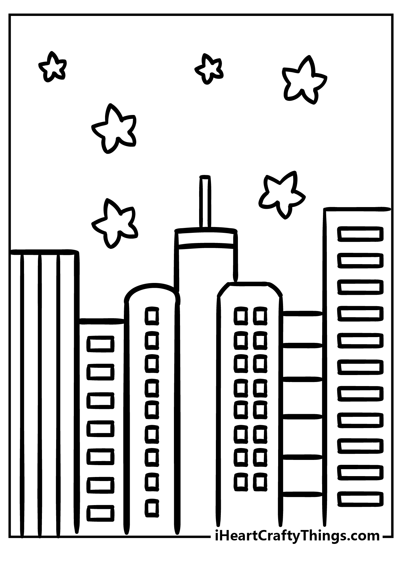 City Coloring Pages (100% Free Printables) intended for Free Printable City Buildings