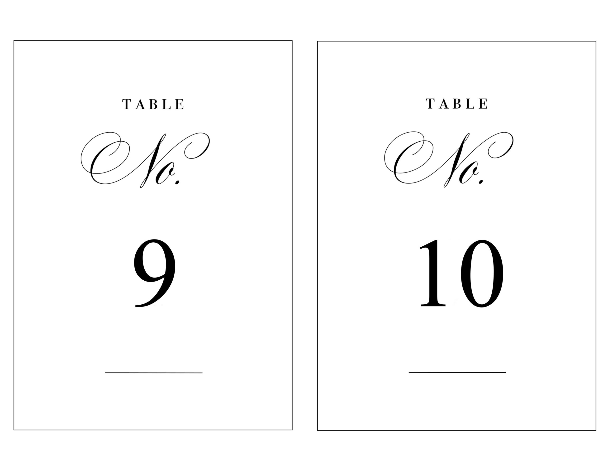 Classy Table Numbers | Set Of 30 | Instant Digital Download | 5X7 for Downloadable Free Printable Table Numbers